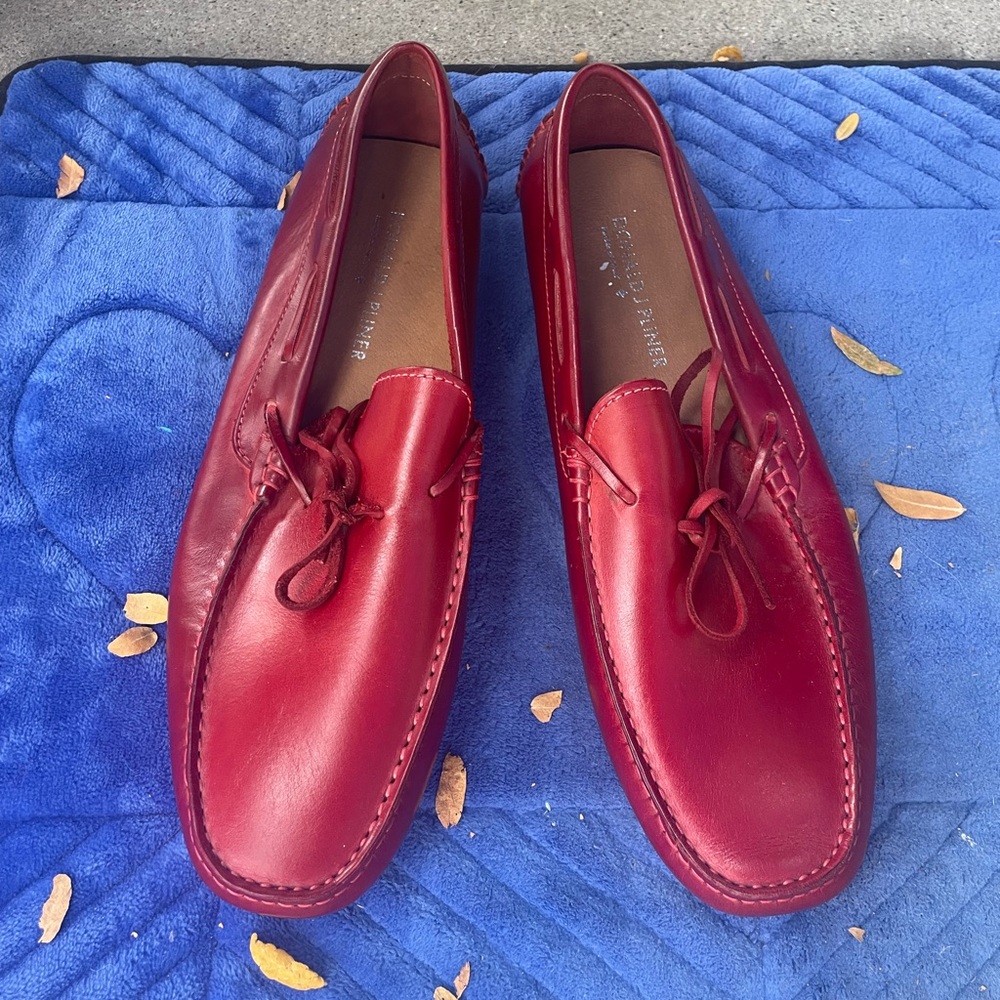 Donald J. Pliner Men's Bold Red Slip-On Loafers